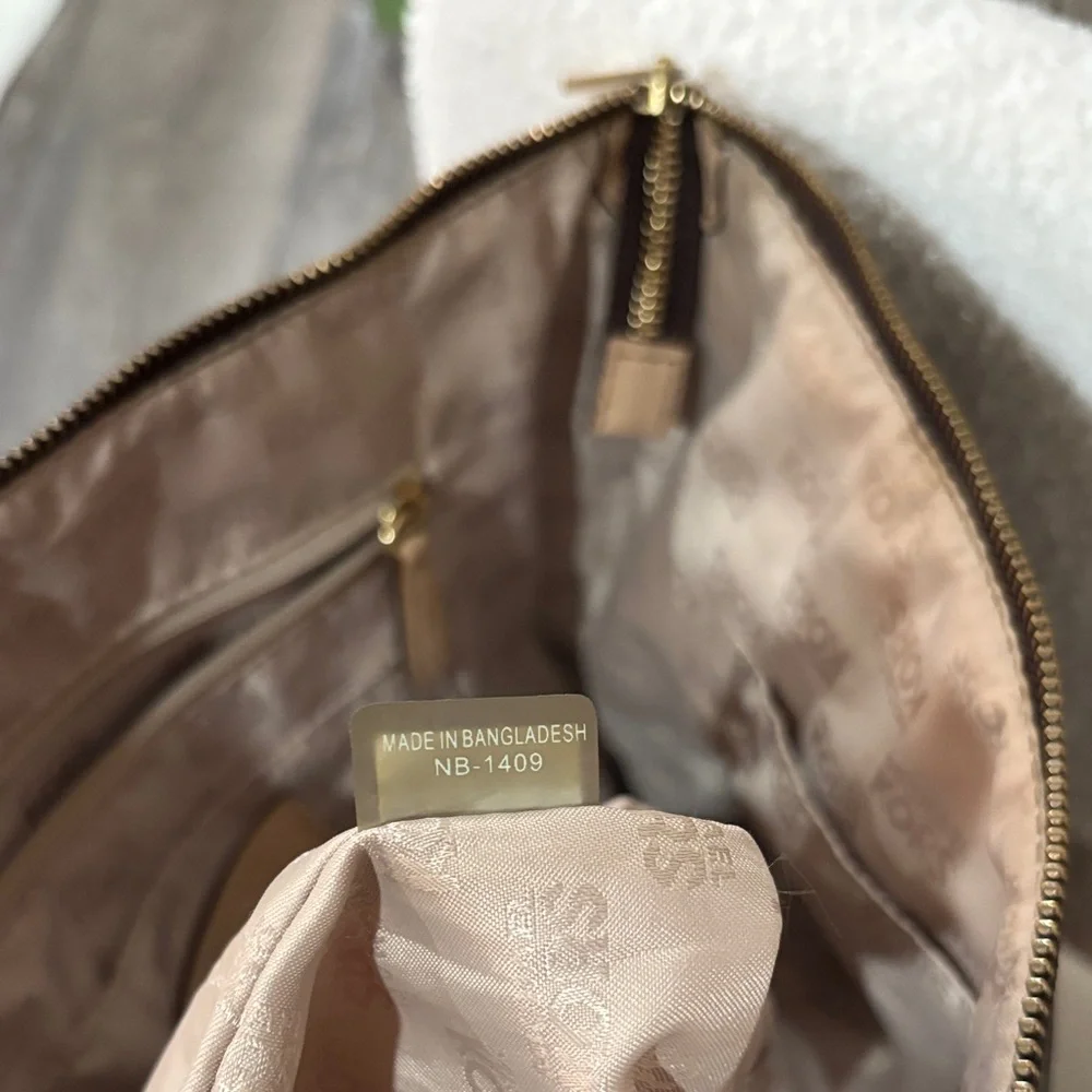 Michael Kors Dark Brown Tote with Gold Accents - Picture 7 of 8